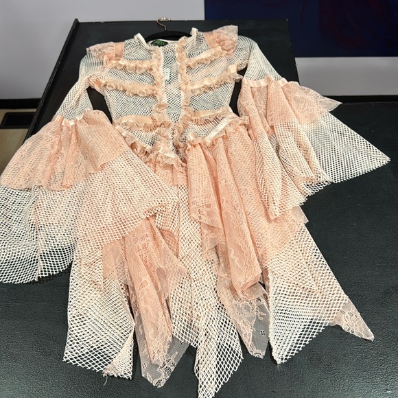 Dolls Kill Dresses & Skirts - Dollskill SAINTS & SINNERS FISHNET MINI DRESS - PINK